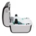 Side-open view of the Xprinter XP-423B Thermal Label Printer displaying its interior label-loading compartment.