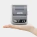 Front view of the Xprinter XP-P323B Thermal Barcode Label Printer resting on a hand to show its small portable size.