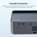 Rear port view of AUN A45 Pro FHD Home Cinema Android TV Projector showing connectivity options and vent design