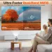 Magcubic HY300 Ultra 260 ANSI Android Projector displaying a bright scene as a couple watches in their living room.