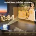 Magcubic HY310X Mini Android Projector displays a large projected screen in a small room using its short‑throw design.
