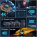 Feature graphic of Magcubic HY320 Projector showcasing 4K support, WiFi6, 300 ANSI brightness, and 180° rotatable design.