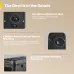 Hardware details of the Magcubic HY450C Projector including adjustment nuts, screw holes, and a carrying handle.