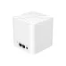 Side view of Tenda Nova MW3 Mesh Router showing WAN/LAN and LAN ports, reset button, and power input on sleek white design.