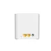 Rear view of Tenda Nova MX3 Mesh Router showing reset button, dual LAN ports, power input, and LED indicator.