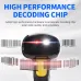Side and front measurement views of the GTCODESTAR M-3200 1D Barcode Scanner.