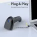 GTCODESTAR X‑9700L 2D Wireless Barcode Scanner placed next to a laptop demonstrating simple plug and play setup