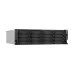 Front angled view of the QNAP TS-h1677AXU-RP-R7-32G 16 Bays NAS Storage highlighting its full 16‑bay drive panel.