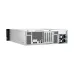 Rear angled view of the QNAP TS-h1677AXU-RP-R7-32G 16 Bays NAS Storage displaying ports, vents, and power supplies.