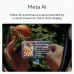 POV view through Meta Ray-Ban Display showing AI overlay with recipe info while holding a tomato plant.