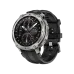 Angled top view of the KOSPET Tank T4 smartwatch showing rugged bezel, digital metrics, and official warranty badge.
