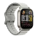 A straight-on view of the silver Realme Watch 5 with a white strap, displaying the current time and a heart rate of 98 bpm.