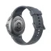 Realme Watch S5 rear view showing heart rate sensor, metal body, and adjustable rock grey silicone strap with buckle.