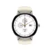 Zeblaze LILY 2 smartwatch with silver bezel, light strap, hybrid analog‑digital face showing steps and date