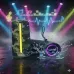 Jiayou Sonic 7 Portable Bluetooth Speaker displayed in a dark stage scene with colorful lighting to highlight powerful sound output.