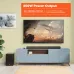 Living room setup displaying the JBL Cinema SB550 3.1 Channel Soundbar with Wireless Subwoofer placed below a wall‑mounted TV