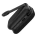 Side view of the Monster Atomic Atom Portable Bluetooth Speaker showing extended clip and USB‑C charging port.
