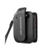 Side view of the Monster Blaster Micro Portable Bluetooth Speaker showing its black body and magnetic clip design