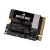 Corsair MP600 MINI M.2 NVMe SSD with detailed product information and certification logos on its label.