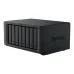 Angled front view of Synology DiskStation DS1825+ NAS Enclosure showing drive bays and embossed Synology logo.