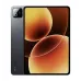 Front and back view of the dark grey Xiaomi Pad 8 tablet, showing the camera module and a vibrant display wallpaper.