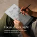Front view of reMarkable Paper Pro showing stylus writing mind map with connected circles labeled for project planning tasks.