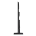 Side profile view of Haier H100S90FUX TV highlighting slim design with visible ports and modern aesthetic.