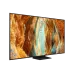 An angled view of the Samsung 43Q65D 4K QLED Smart TV on its stand, displaying a vibrant, abstract, liquid-like image.