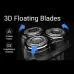 Blade view of Enchen BlackStone 3 Shaver highlighting 3D floating blades with independent rotation for flexible shaving.