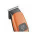 Front view of Kemei KM-709A Hair Trimmer with yellow-black body and metal blade for precise cutting.