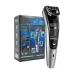 Kemei KM-632 Trimmer displayed with packaging box showing product details and included accessories.