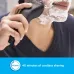 Lifestyle view of Philips S1121/40 Shaver used with shaving cream on cheek, emphasizing cordless shaving convenience.