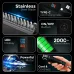 Feature view of VGR V-937 Trimmer showing stainless steel blade, Type-C charging, LED display, and powerful motor details.
