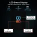 Diagram view of VGR V-937 Trimmer LED smart display showing battery percentage, oil indicator, and charging status icons.