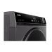 Close-up of Haier HW120-BP12357S8 Washing Machine control panel with rotary dial and labeled wash cycles like Cotton and Wool.