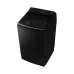 Top view of Samsung WA95CG4545BDSV Washing Machine showing open lid and control panel with digital display and wash modes.