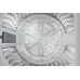 Close-up of Samsung WA95CG4545BDSV Washing Machine drum with lint filter and perforated plate for efficient water drainage.