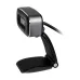 Side view of AVerMedia PW3100 Webcam with metallic finish, flexible stand, and rear cable for connectivity.