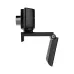 Side view of the Verbatim 1080p Full HD Webcam showing its slim profile and fully opened mounting arm.