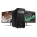 Dual-monitor setup with HP Z2 Tower G1i Workstation showing digital art and 3D modeling applications on widescreens.