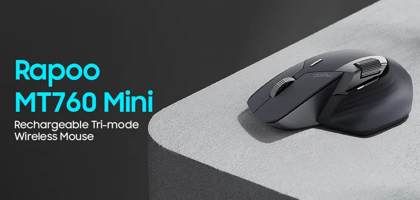 Rapoo MT760 Mini Rechargeable Tri-mode Wireless Mouse