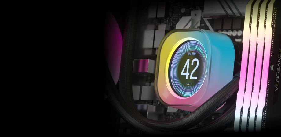 Corsair iCUE Link H100i LCD RGB 240mm AIO Liquid CPU Cooler