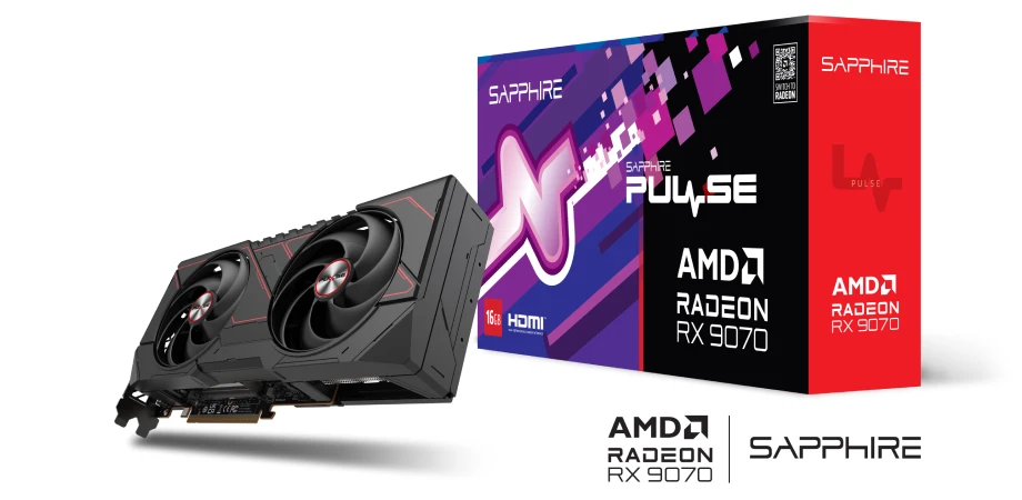 Sapphire PULSE AMD Radeon RX 9070 Gaming 16GB GDDR6 Graphics Card