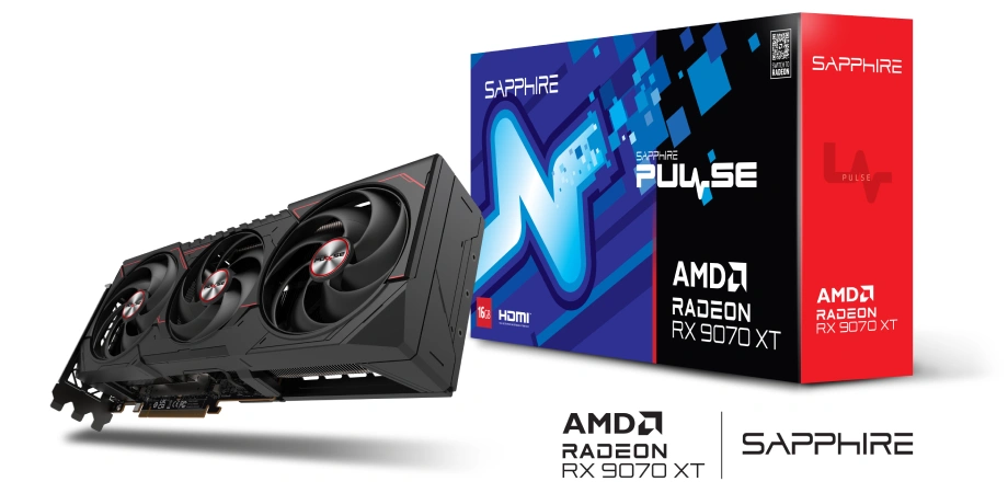 Sapphire Pulse AMD Radeon RX 9070 XT Gaming 16GB GDDR6 Graphics Card