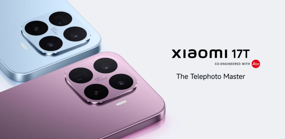 Xiaomi 17T Blue & Purple color variant with visible Camera modules